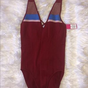 burgundy bodysuit